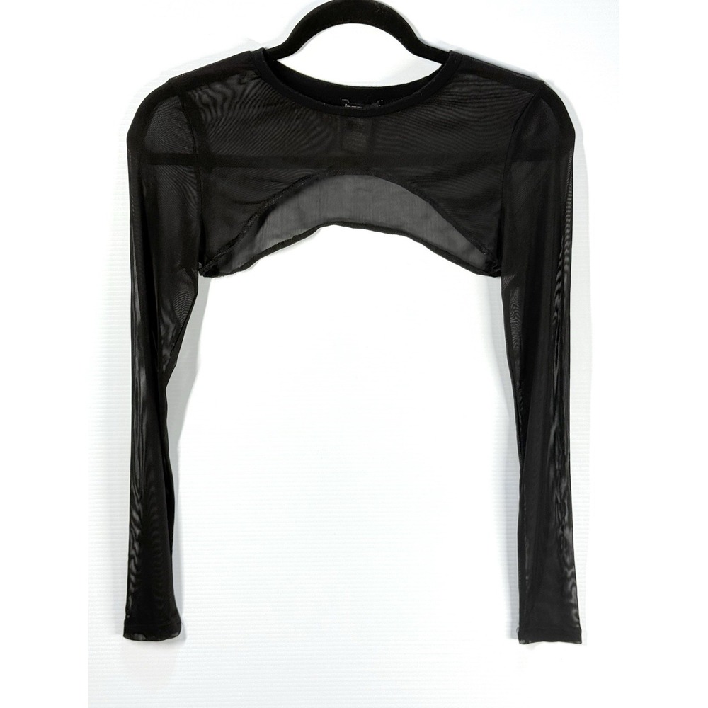 Hot Topic Fishnet Mesh Top Bolero Size Small Festival Goth Edgy Y2K Grunge Punk